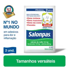 SALONPAS ADESIVO GRANDE COM 2 UNIDADES