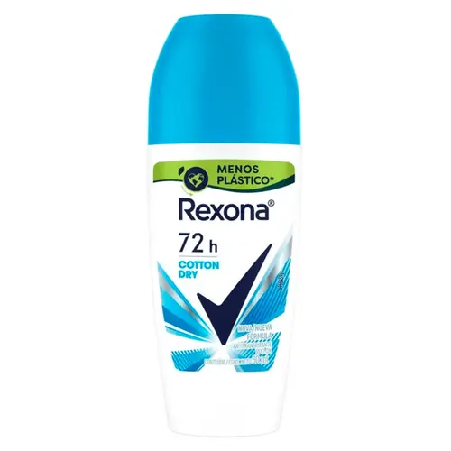 DESODORANTE FEMININO ROLL ON REXONA COTTON DRY 48H 50ML