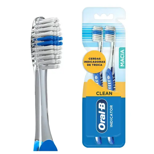 ESCOVA DE DENTE ORAL B INDICATOR CLEAN N° 40 COM 2 UNIDADES