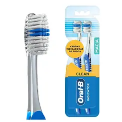 ESCOVA DE DENTE ORAL B INDICATOR CLEAN N° 40 COM 2 UNIDADES