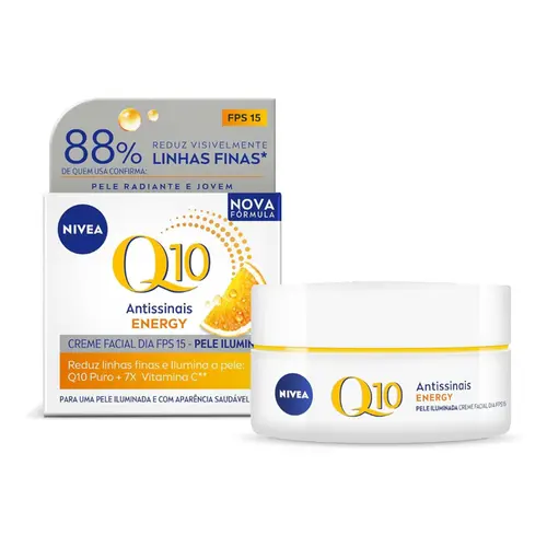 CREME HIDRATANTE FACIAL NIVEA Q10 DIURNO POWER ANTISSINAIS 50G