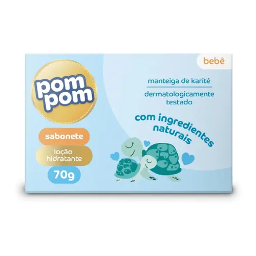 SABONETE POM POM LOÇAO HIDRATANTE 70G - LIMPEZA SUAVE E HITRAÇAO