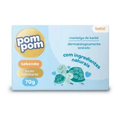 SABONETE POM POM LOÇAO HIDRATANTE 70G - LIMPEZA SUAVE E HITRAÇAO