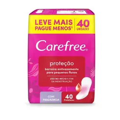 PROTETOR DIARIO CAREFREE PROTEÇÃO COM PERFUME 40 UNIDADES