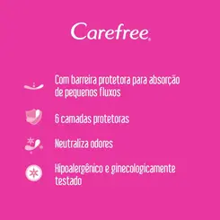 PROTETOR DIARIO CAREFREE PROTEÇÃO COM PERFUME 15 UNID