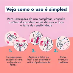 FOLHAS DEPILATÓRIA COM CERA CORPORAL VEET COM 12 UNIDADES