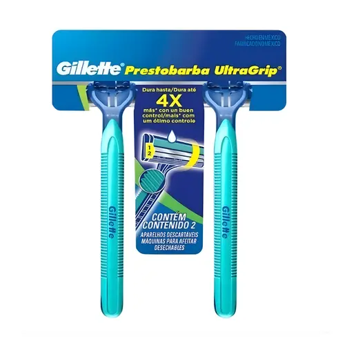 APARELHO DE BARBEAR GILLETTE ULTRAGRIP COM 2 UNIDADES