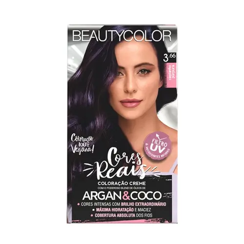 TINTURA BEAUTY COLOR 3.66 CASTANHO PURPURA