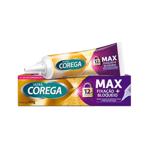 CREME FIXADOR DE DENTADURA COREGA ULTRA MAX FIXAÇÃO COM 40G