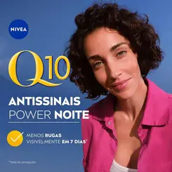CREME HIDRATANTE FACIAL NIVEA Q10 NOTURNO ANTISSINAIS 49G