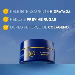 CREME HIDRATANTE FACIAL NIVEA Q10 NOTURNO ANTISSINAIS 49G