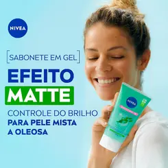 SABONETE FACIAL NIVEA EFEITO MATTE CONTROLE DO BRILHO 145G
