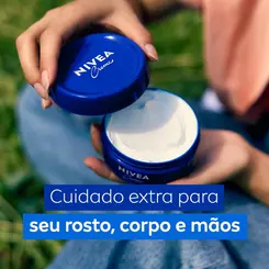 CREME HIDRATANTE NIVEA 97G - HIDRATAÇÃO PARA ROSTO, MÃOS E CORPO