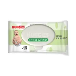 LENÇO UMEDECIDO HUGGIES HIGIENE SUPERIOR COM 48 UNIDADES