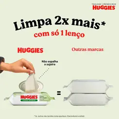 LENÇO UMEDECIDO HUGGIES HIGIENE SUPERIOR COM 48 UNIDADES