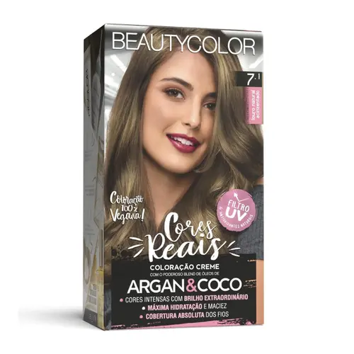 TINTURA BEAUTY COLOR 7.1 LOURO NATURAL ACINZENTADO