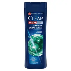 SHAMPOO ANTICASPA CLEAR MEAN 2 EM 1 LIMPEZA DIARIA 200ML