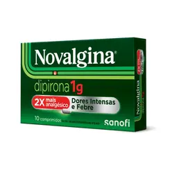 NOVALGINA DIPIRONA 1G COM 10 COMPRIMIDOS - ALIVIA DORES E FEBRE RAPIDAMENTE