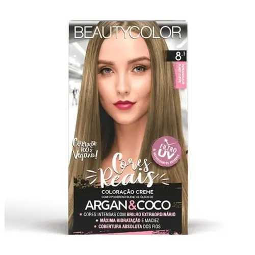 TINTURA BEAUTY COLOR 8.1 LOURO CLARO ACINZENTADO