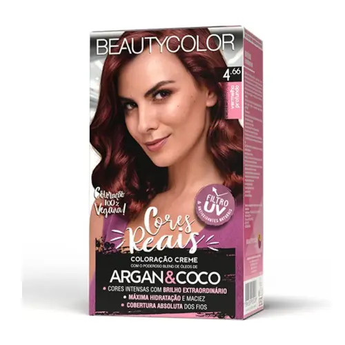 TINTURA BEAUTY COLOR 4.66 VERMELHO PROFUNDO