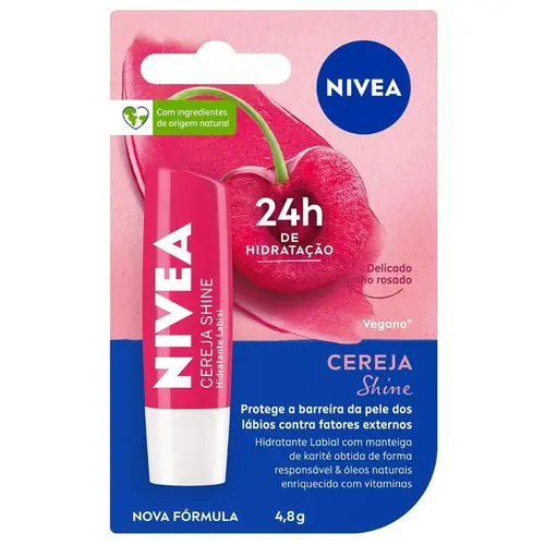 HIDRATANTE LABIAL NIVEA CEREJA SHINE 4,8G