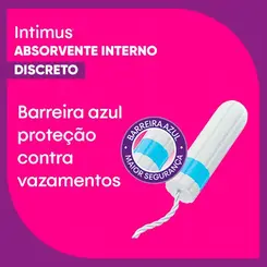 ABSORVENTE INTIMUS INTERNO DISCRETO MEDIO COM 8 UNID