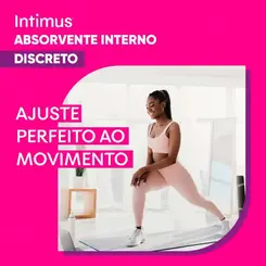 ABSORVENTE INTIMUS INTERNO DISCRETO MEDIO COM 8 UNID