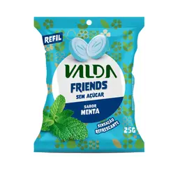 VALDA FRIENDS PASTILHAS - MENTA SEM ACUCAR 25G