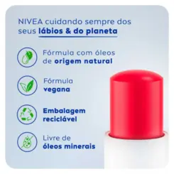 HIDRATANTE LABIAL NIVEA MORANGO SHINE 4,8G