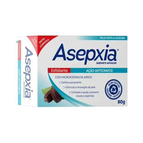 SABONETE EM BARRA ASEPXIA ESFOLIANTE 80G