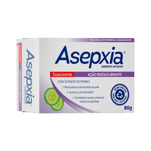 SABONETE EM BARRA ASEPXIA SUAVIZANTE 80G