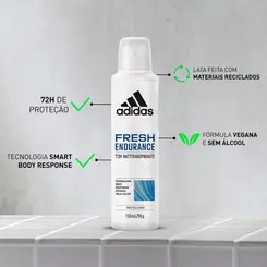 DESODORANTE FEMININO  AEROSOL ANTITRANSPIRANTE ADIDAS FRESH 150ML