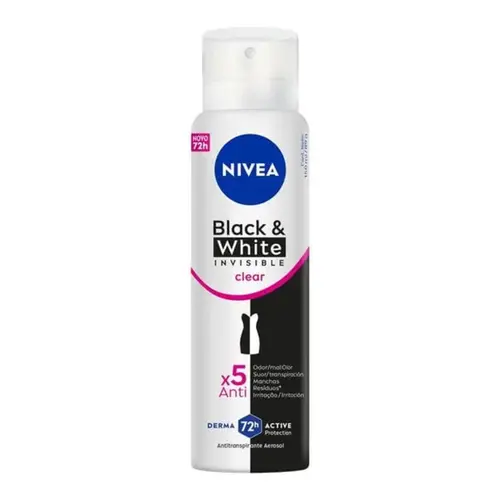 DESODORANTE AEROSOL NIVEA INVISIBLE BLACK & WHITE CLEAR 150ML