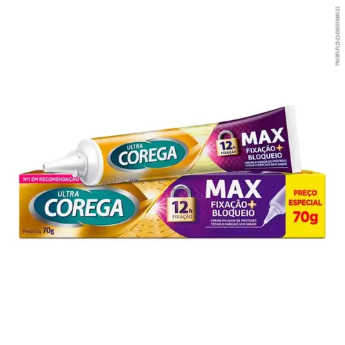 COREGA ULTRA CREME MAX FIXAÇÃO + BLOQUEIO 70G