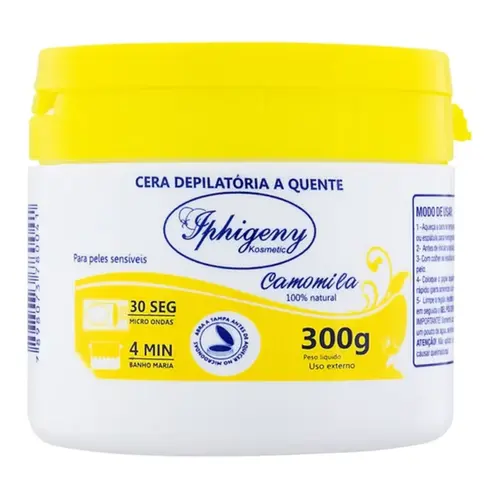 CERA TRADICIONAL PARA DEPILAÇÃO IPHIGENY CAMOMILA 300G