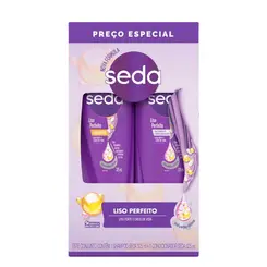 KIT SEDA LISO PERFEITO SHAMPOO E CONDICIONADOR 325ML