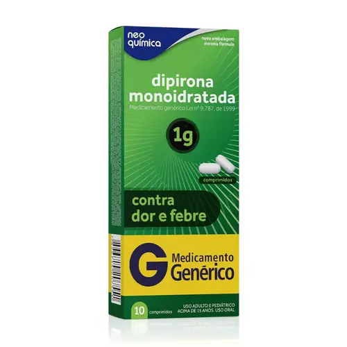 DIPIRONA SODICA 1G 10 COMPRIMIDOS NEO QUIMICA