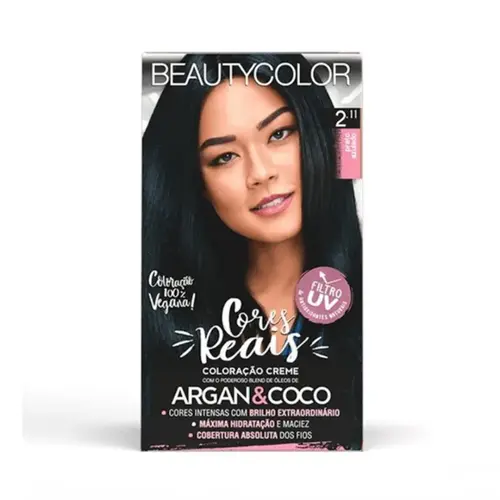 TINTURA BEAUTY COLOR 2.11 PRETO AZULADO