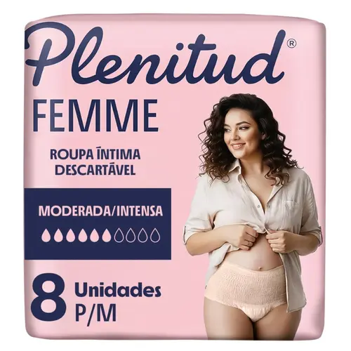 ROUPA INTIMA DESCARTAVEL PLENITUD FEMME P/M 8 UNIDADES