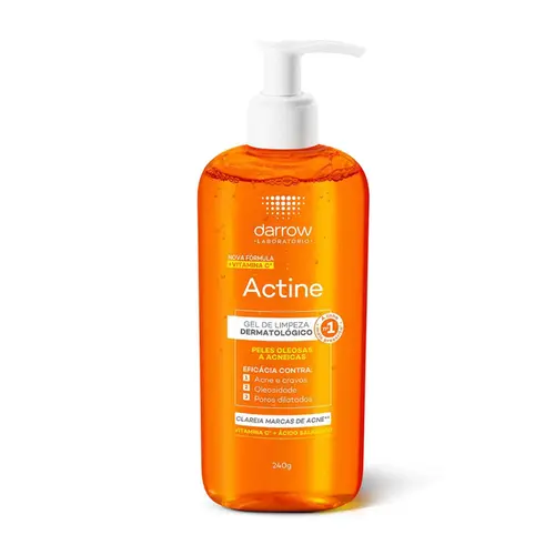 GEL DE LIMPEZA DARROW ACTINE - PELES OLEOSAS A ACNEICAS 240G