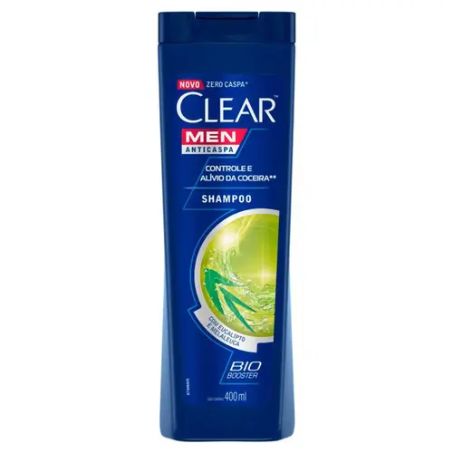 SHAMPOO CLEAR MEN ANTICASPA CONTROLE E ALIVIO DA COCEIRA 400ML