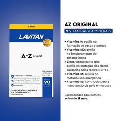 MULTIVITAMINICO LAVITAN AZ ORIGINAL COM 90 COMPRIMIDOS