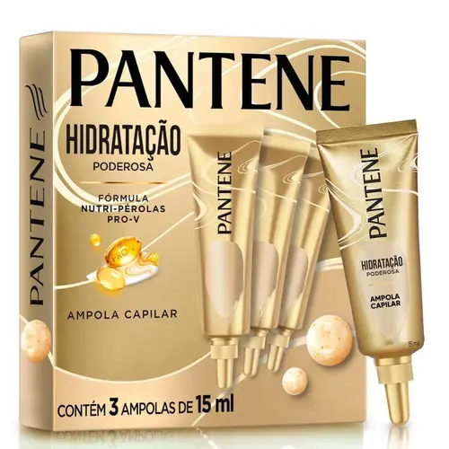 KIT PANTENE 3 AMPOLAS DE TRATAMENTO HIDRADATAÇÃO PODEROSA 15ML