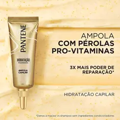 KIT PANTENE 3 AMPOLAS DE TRATAMENTO HIDRADATAÇÃO PODEROSA 15ML