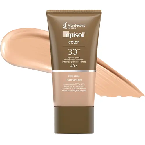 MANTECORP EPISOL PROTETOR SOLAR COLOR FPS 30 COR CLARA 40G