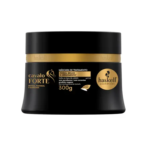 MASCARA DE TRATAMENTO HASKELL CAVALO FORTE - FORÇA, BRILHO E CRESCIMENTO 300G