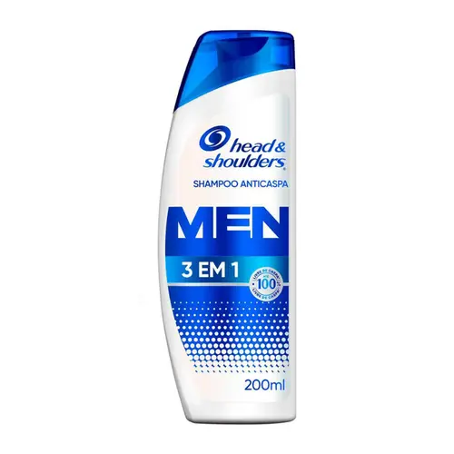 SHAMPOO ANTICASPA HEAD & SHOULDERS MEN 3 EM 1 200ML