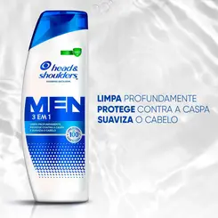 SHAMPOO ANTICASPA HEAD & SHOULDERS MEN 3 EM 1 200ML