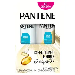 KIT PANTENE BRILHO EXTREMO SHAMPOO 350ML + CONDICIONADOR 175ML