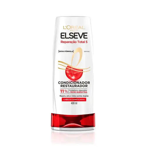 CONDICIONADOR ELSEVE REPARAÇÃO TOTAL 5+ 400ML – FORÇA E RECONSTRUÇAO